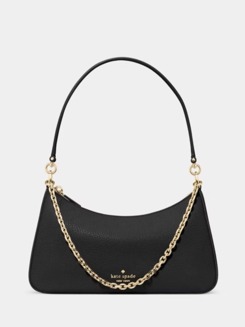 Kate Spade New York Margot Pebbled Leather Shoulder Bag Black